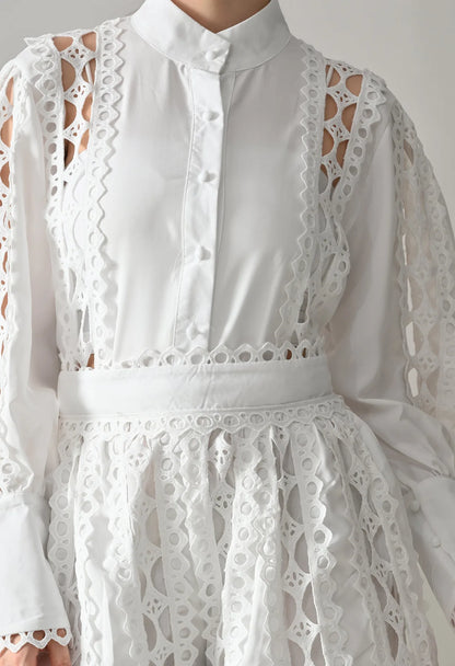 Luxe Lace-Work Two-Piece Set