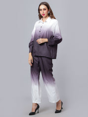 Gradient Brown Two-Piece Set