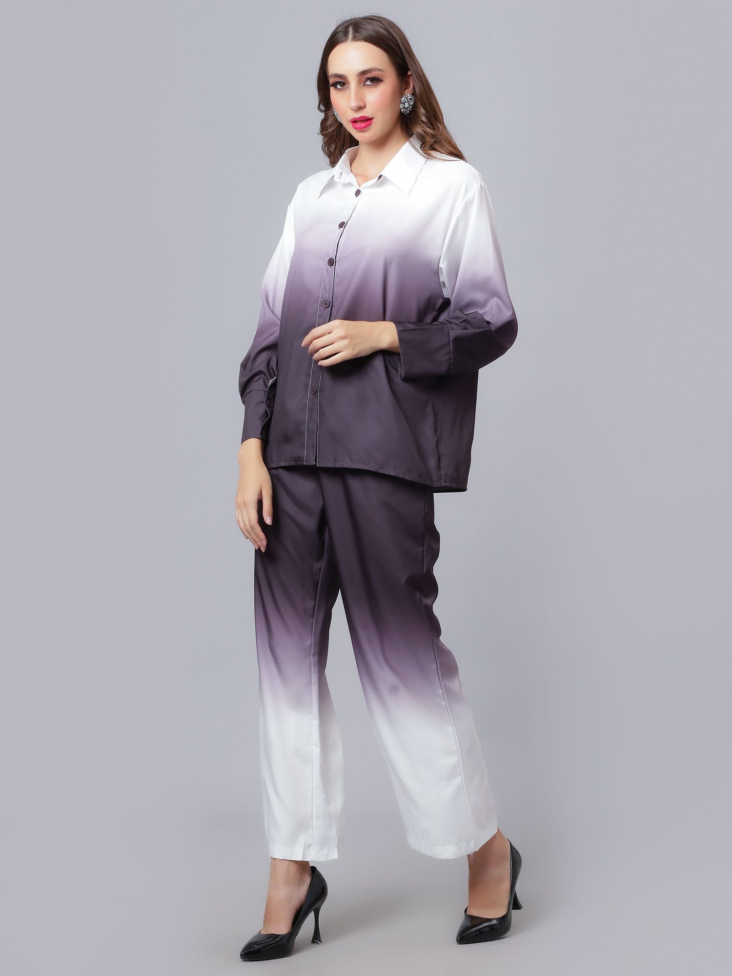 Gradient Brown Two-Piece Set