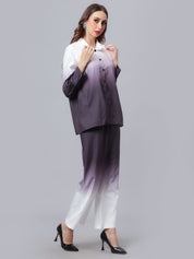 Gradient Brown Two-Piece Set