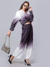 Gradient Brown Two-Piece Set