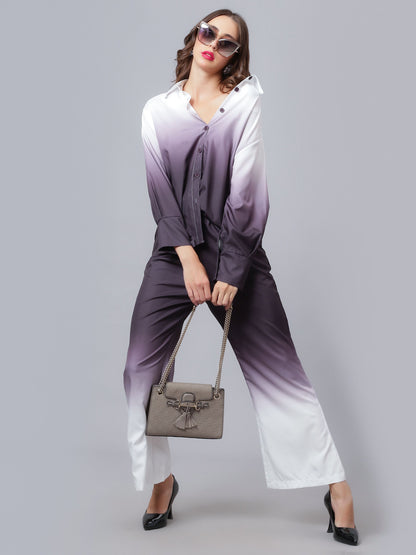 Gradient Brown Two-Piece Set