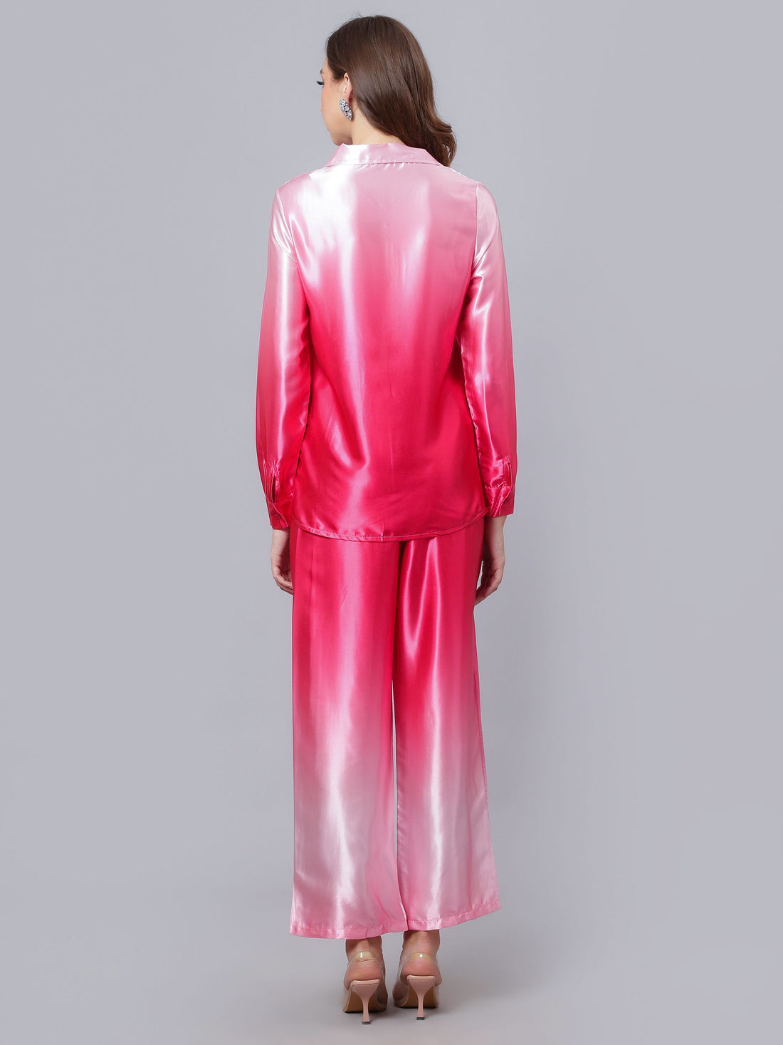 Gradient Satin Two-Piece Set