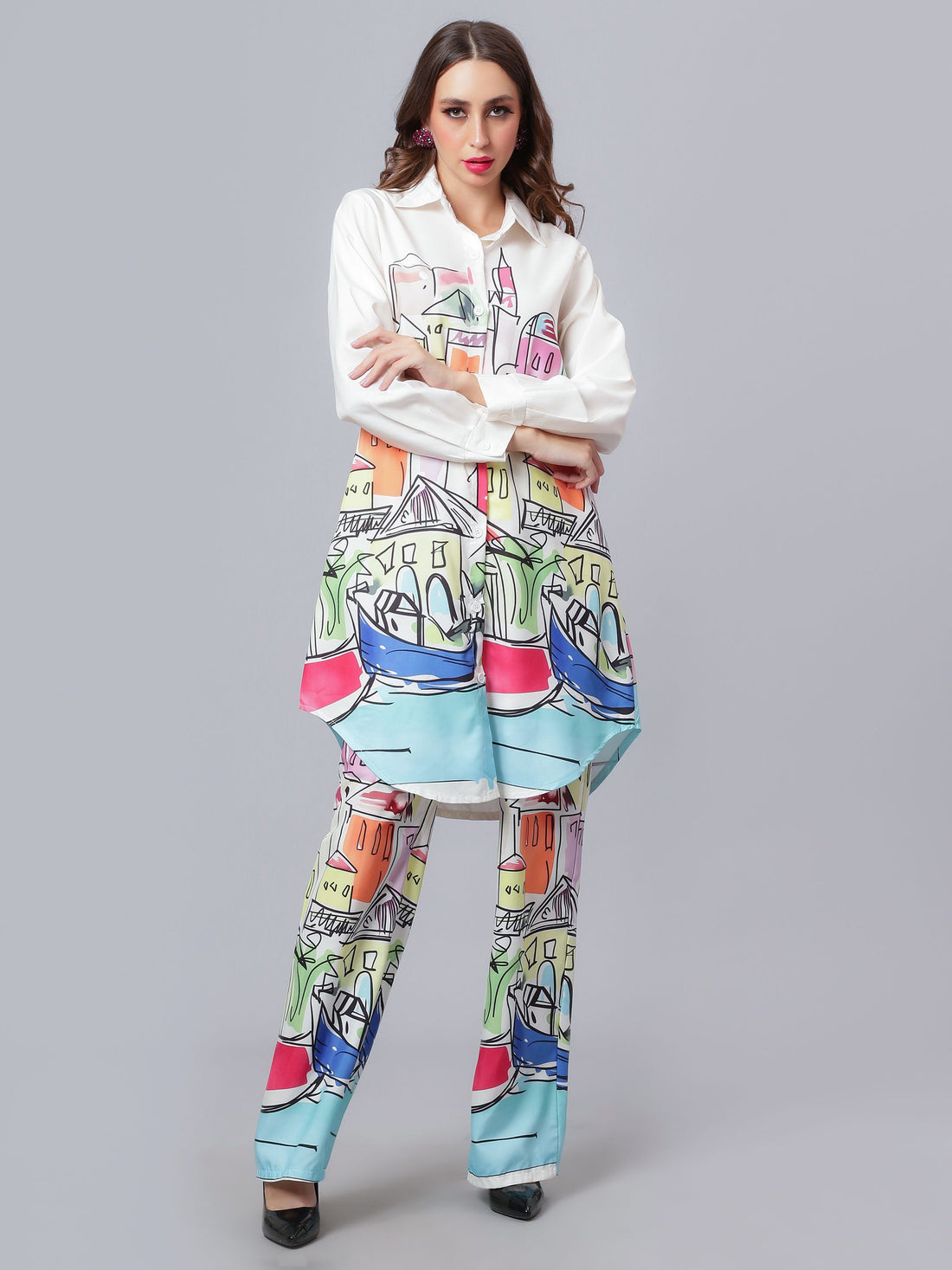 Town House Printed Two-Piece Set