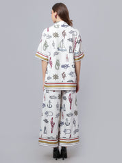 Sail Away Printed Two-Piece Set