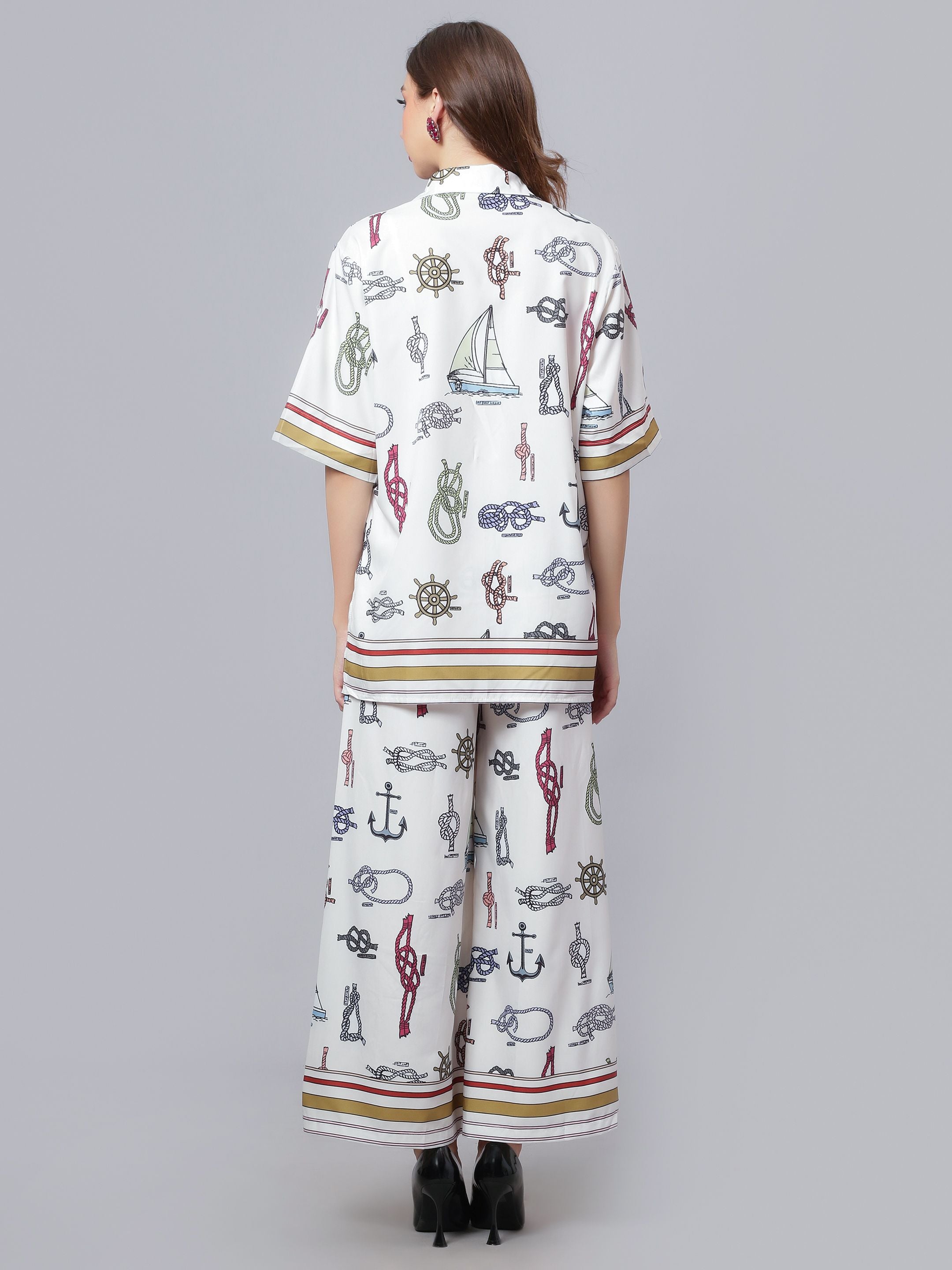 Sail Away Printed Two-Piece Set