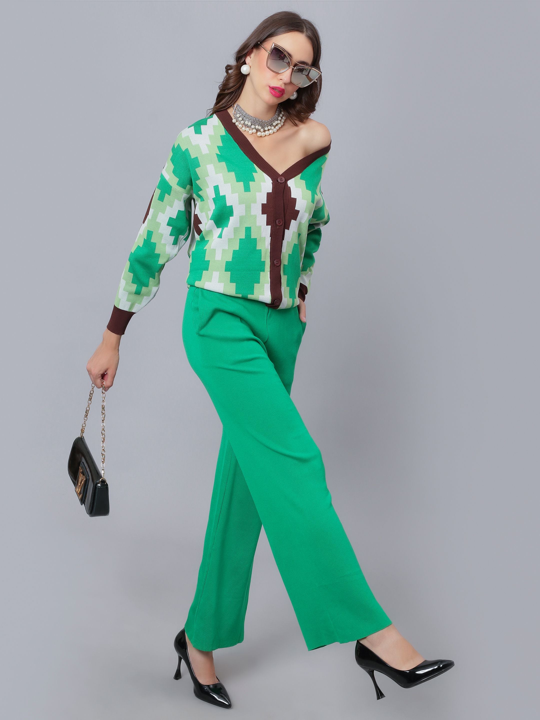 Knitted Cardigan Pant Two-Piece Set