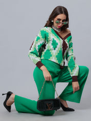 Knitted Cardigan Pant Two-Piece Set