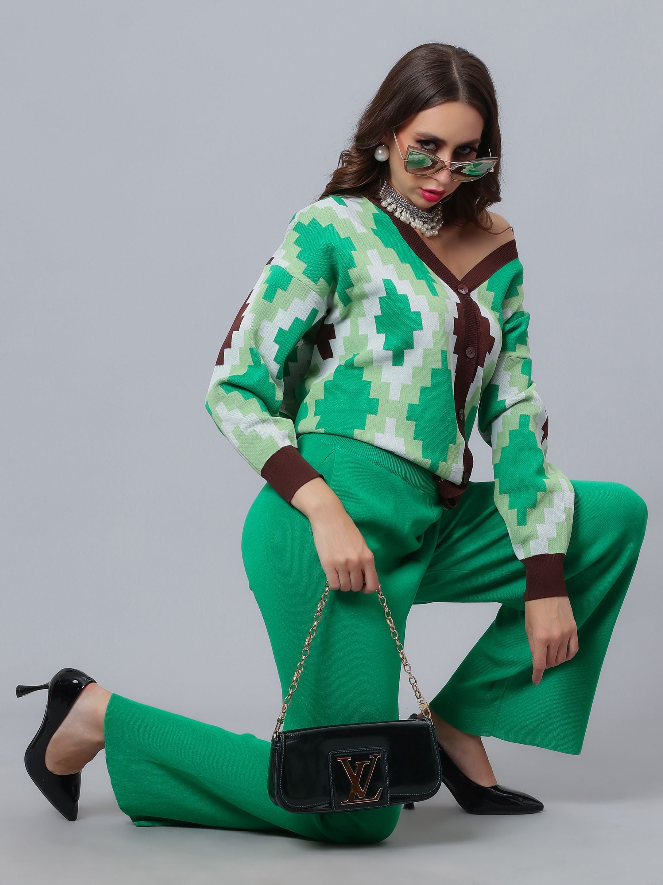 Knitted Cardigan Pant Two-Piece Set