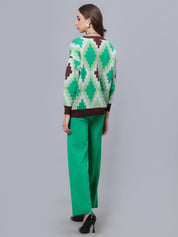 Knitted Cardigan Pant Two-Piece Set