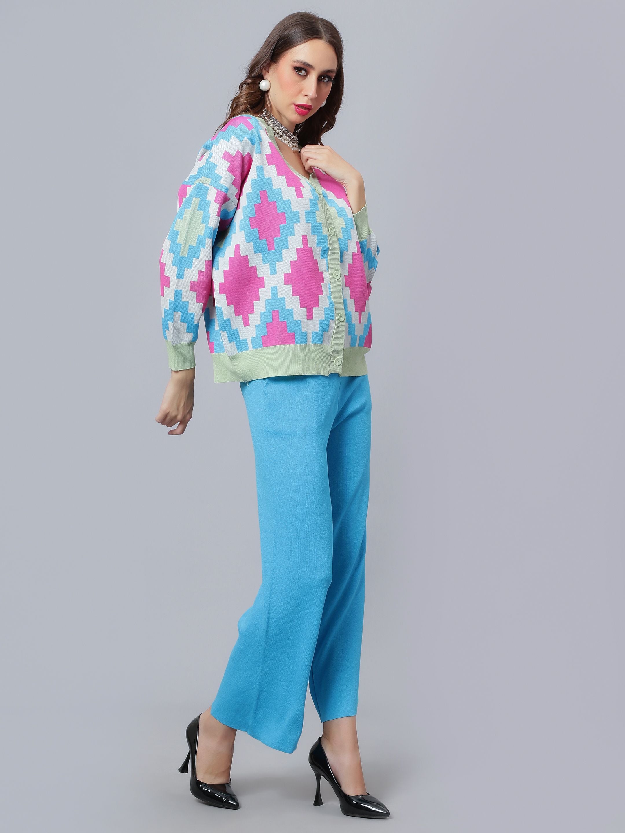 Knitted Cardigan Pant Two-Piece Set