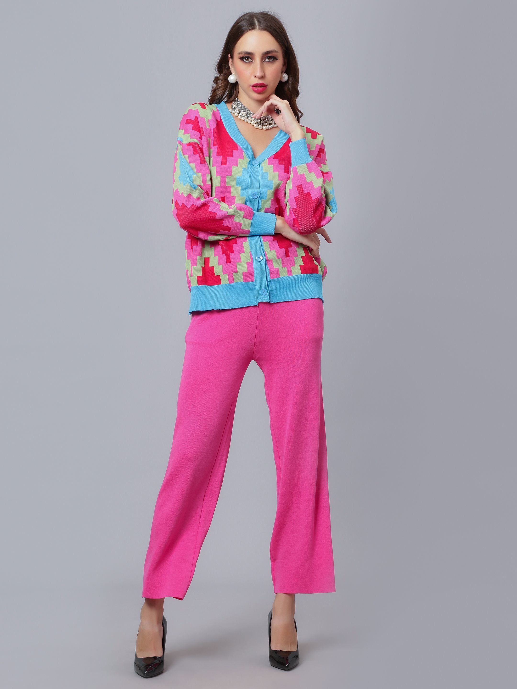 Knitted Cardigan Pant Two-Piece Set
