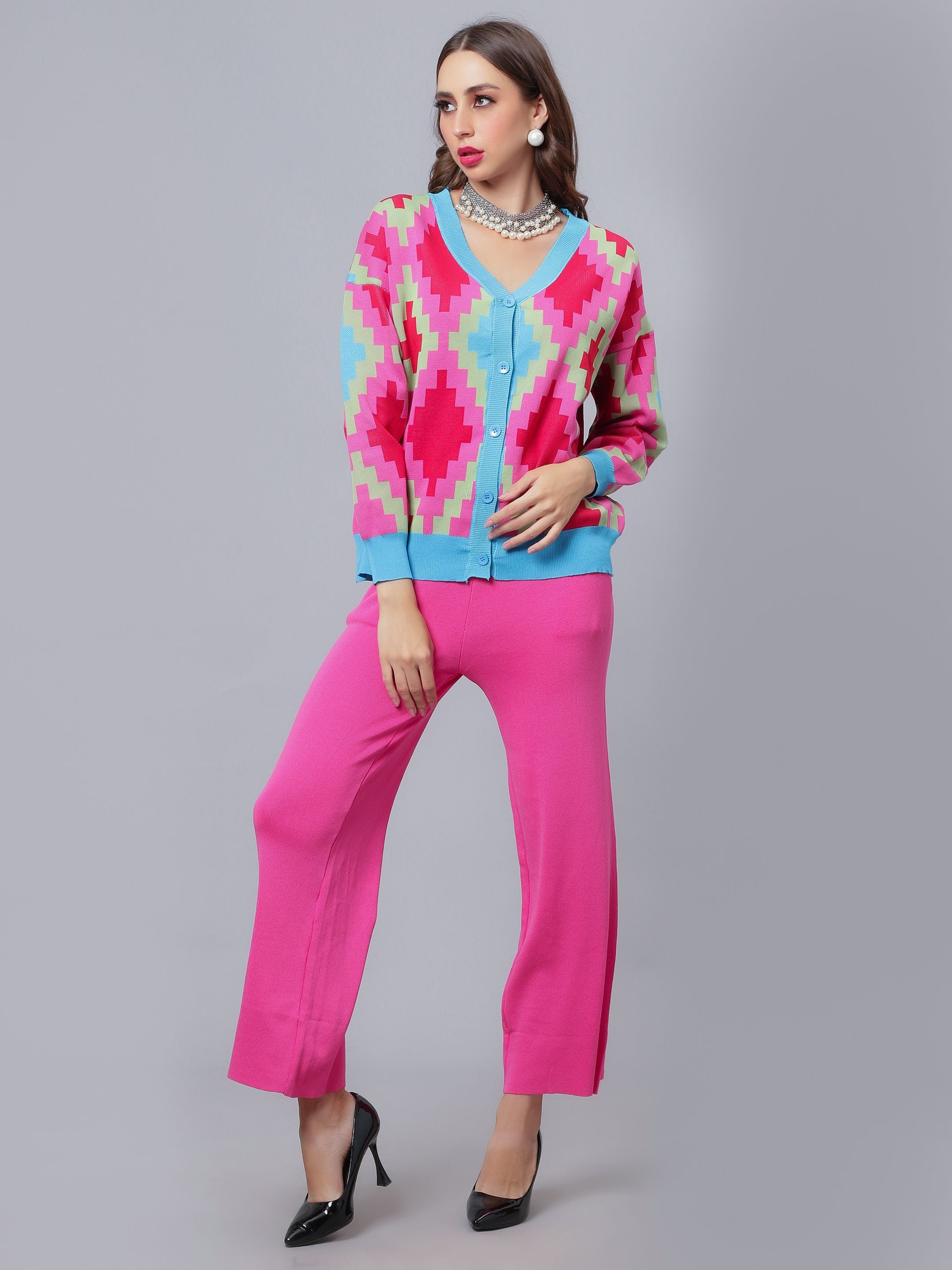 Knitted Cardigan Pant Two-Piece Set
