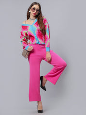 Knitted Cardigan Pant Two-Piece Set