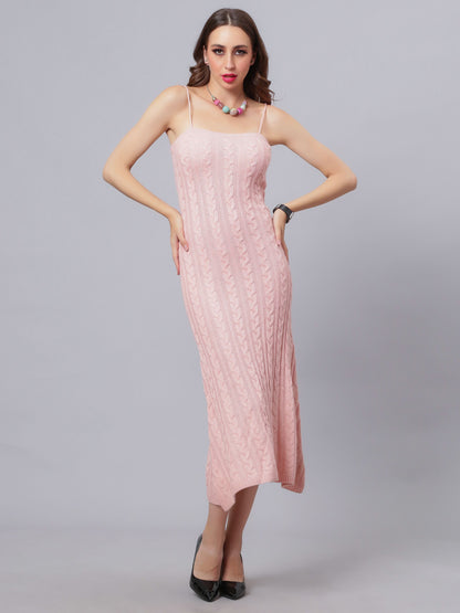 Cable Knitted Midi Dress