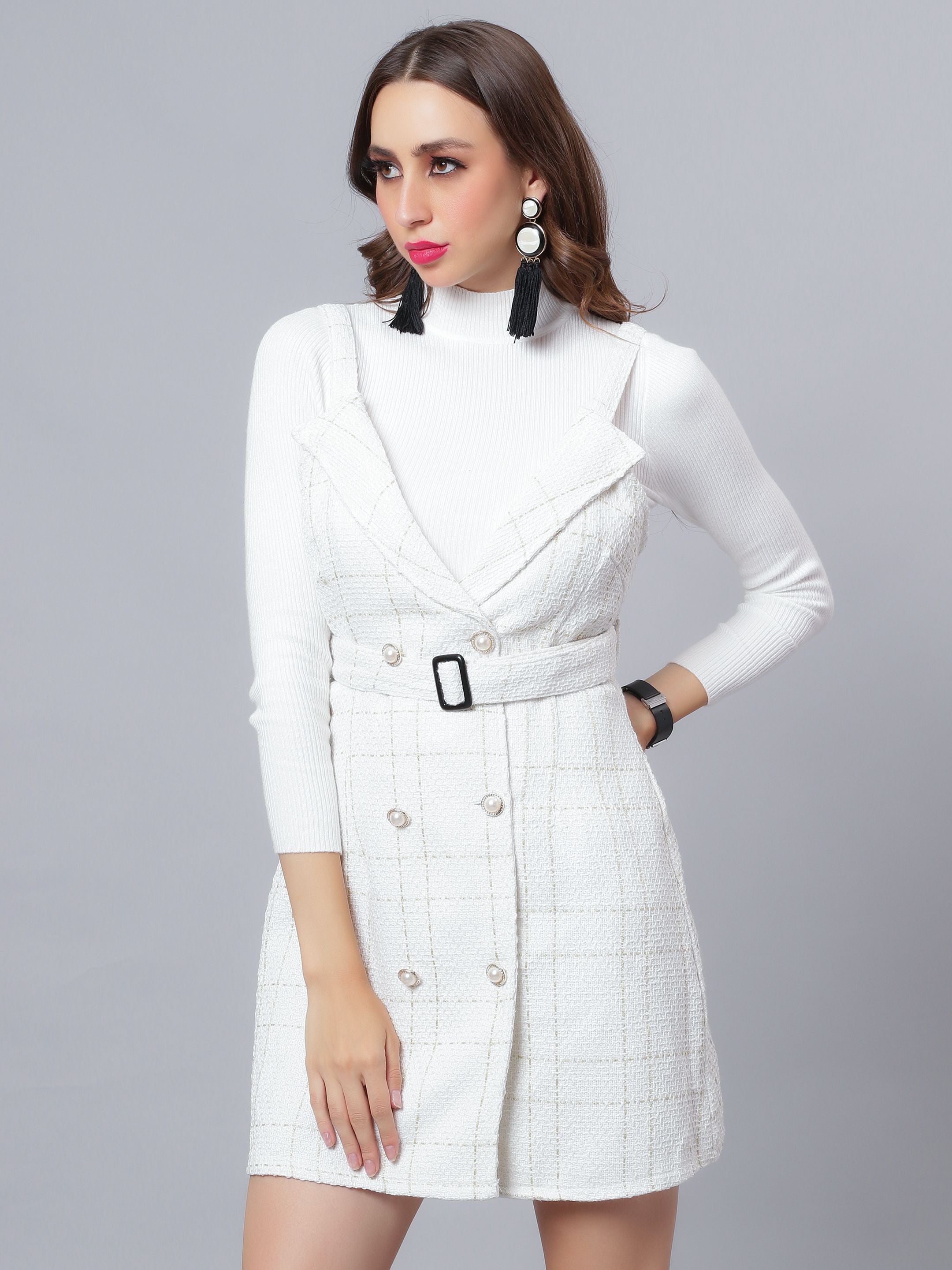 Button Accent Dress