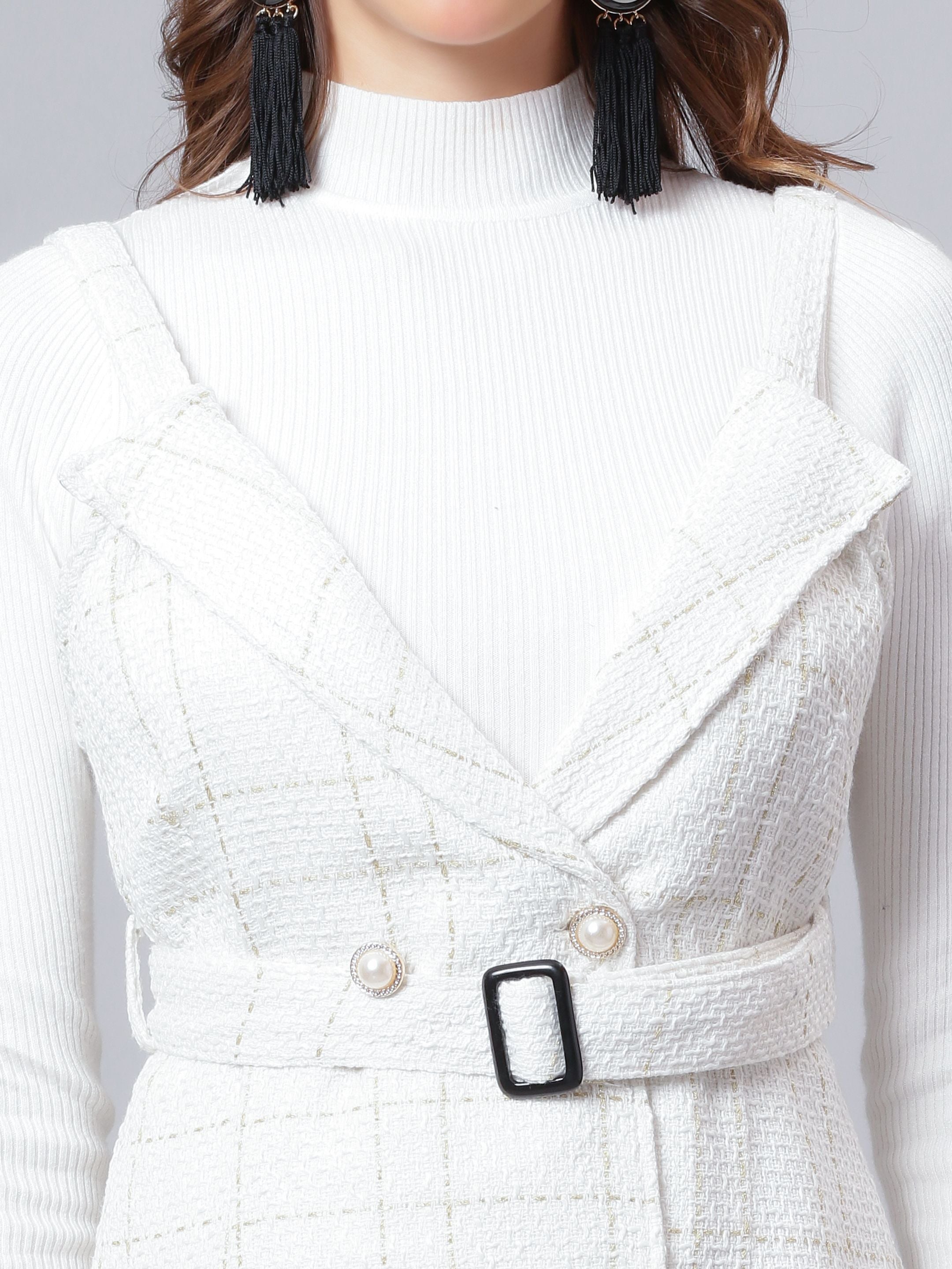 Button Accent Dress