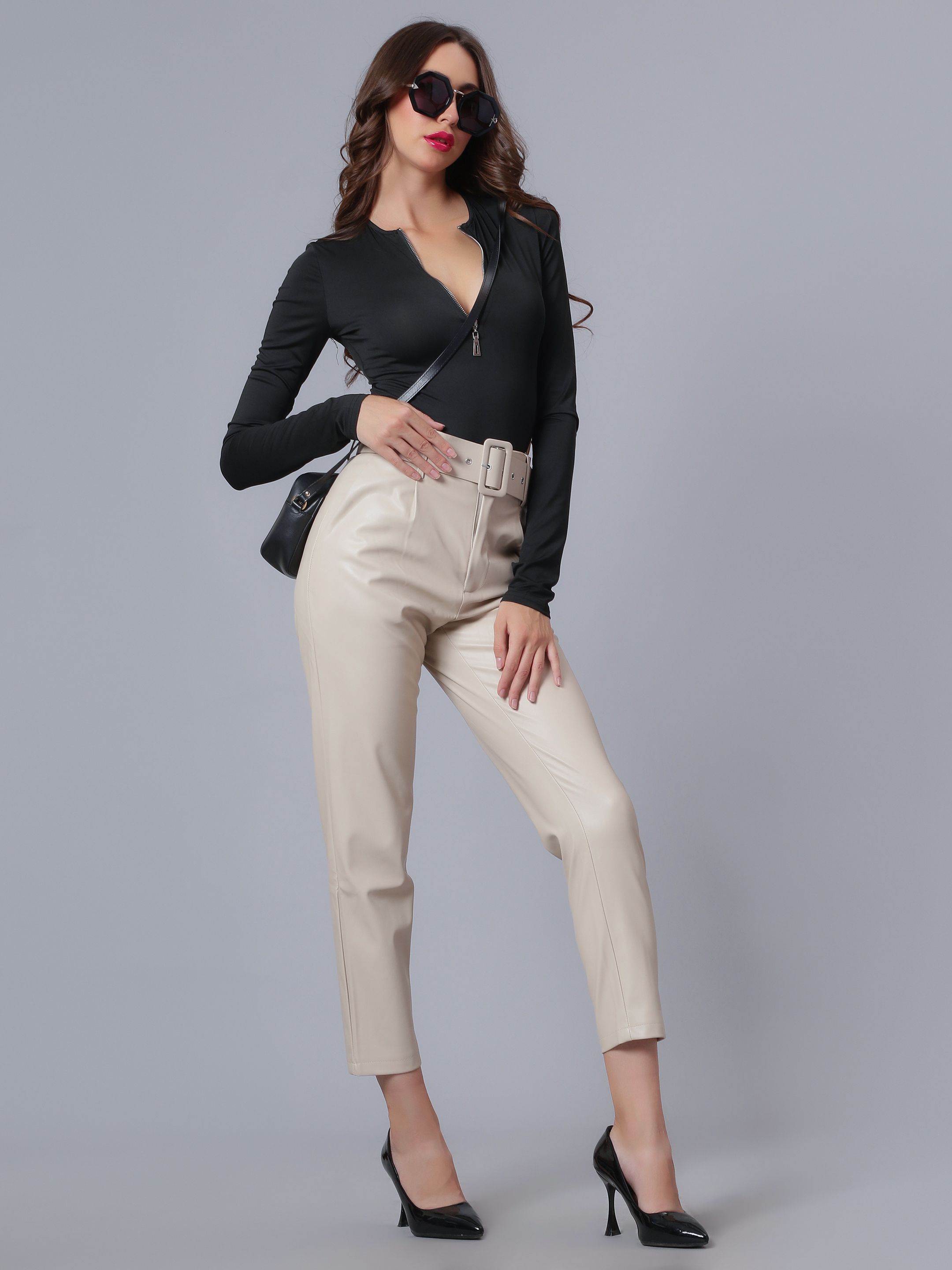 Faux Leather Winter Pants