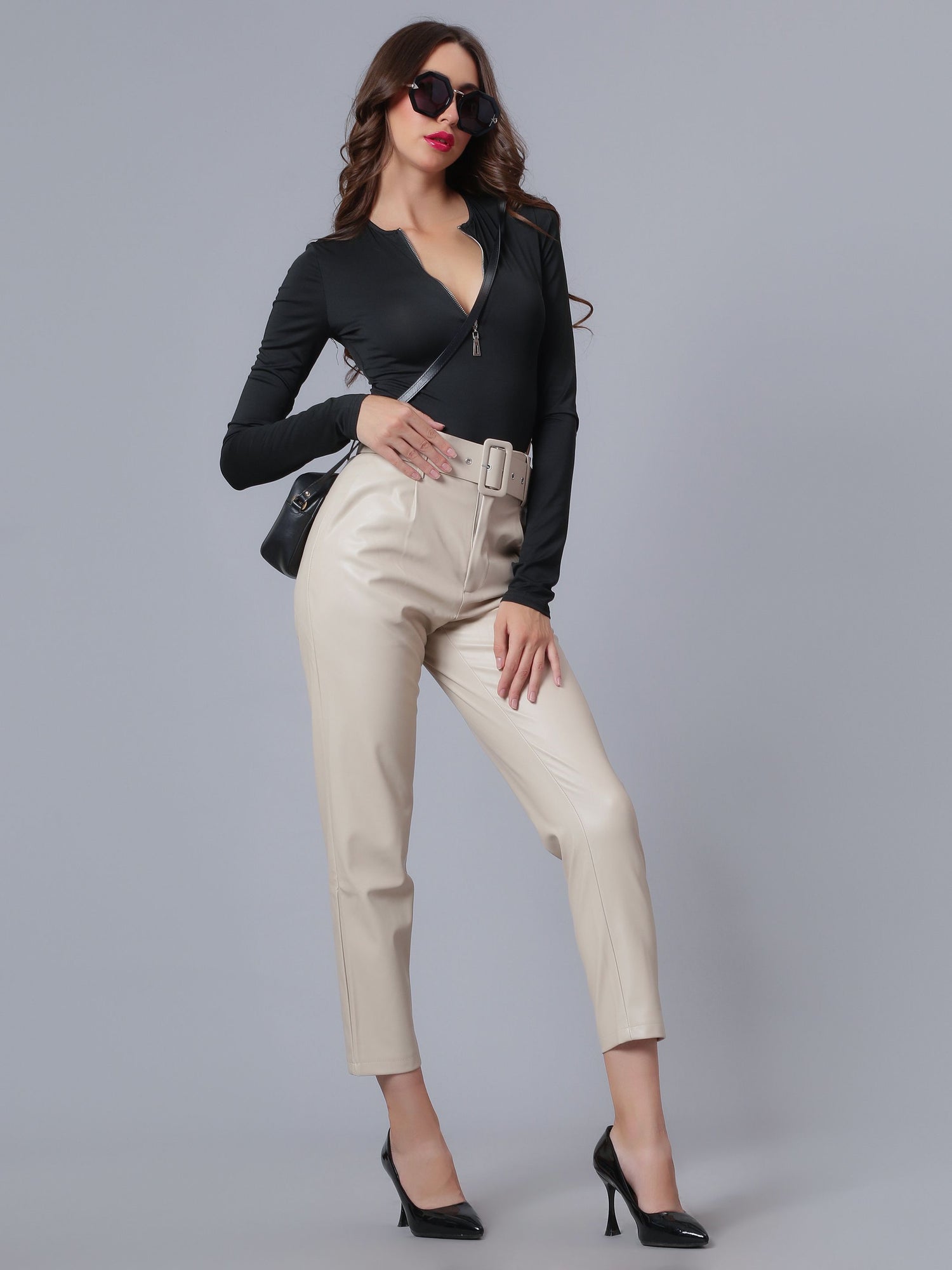 Faux Leather Winter Pants