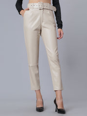Faux Leather Winter Pants