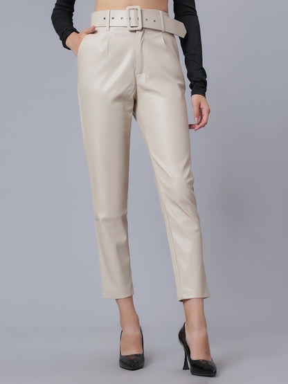 Faux Leather Winter Pants