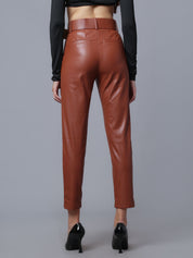 Faux Leather Winter Pants