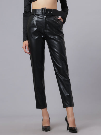 Faux Leather Winter Pants