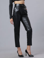 Faux Leather Winter Pants