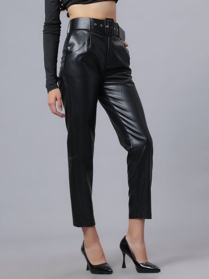 Faux Leather Winter Pants
