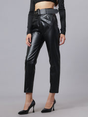 Faux Leather Winter Pants