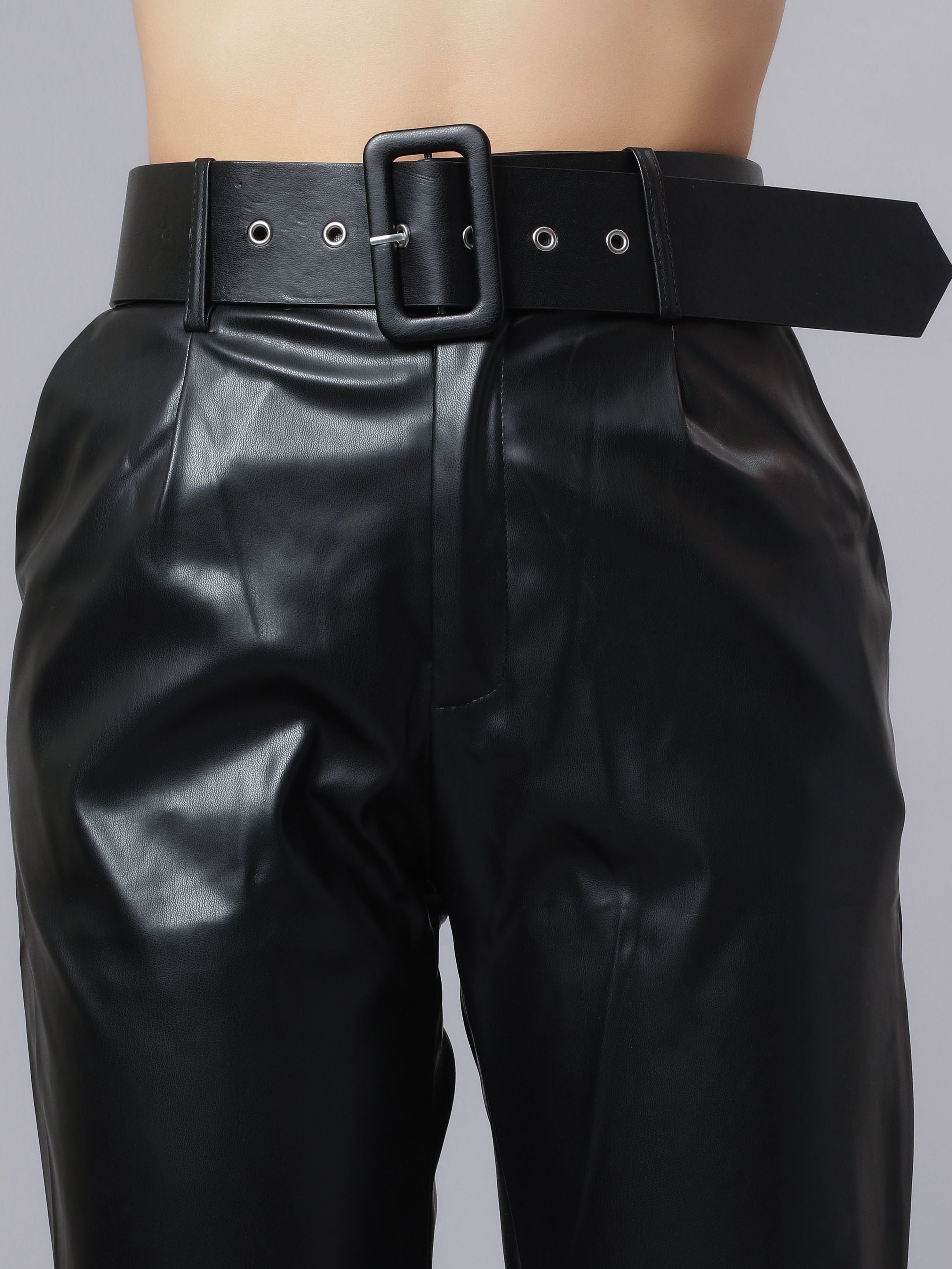 Faux Leather Winter Pants