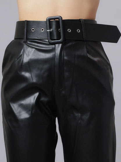 Faux Leather Winter Pants