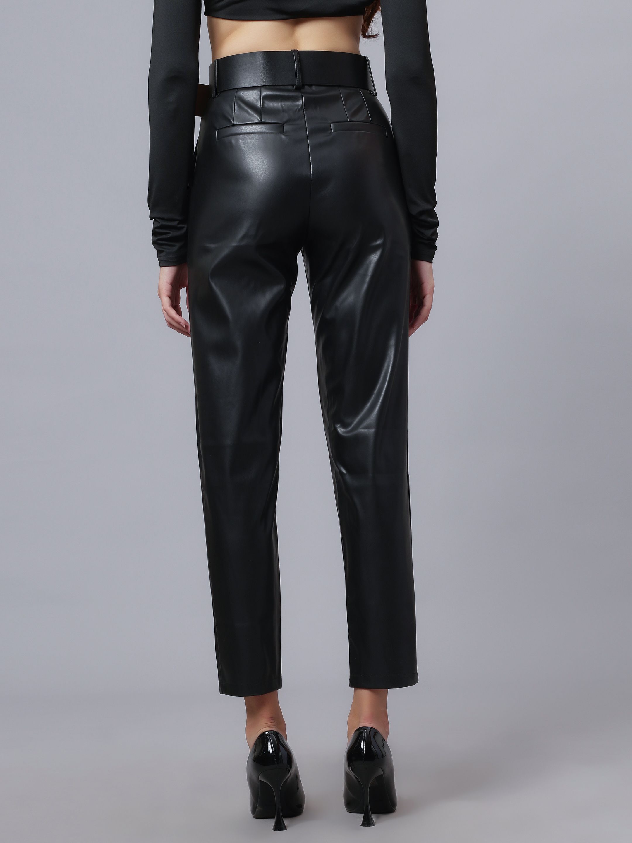 Faux Leather Winter Pants