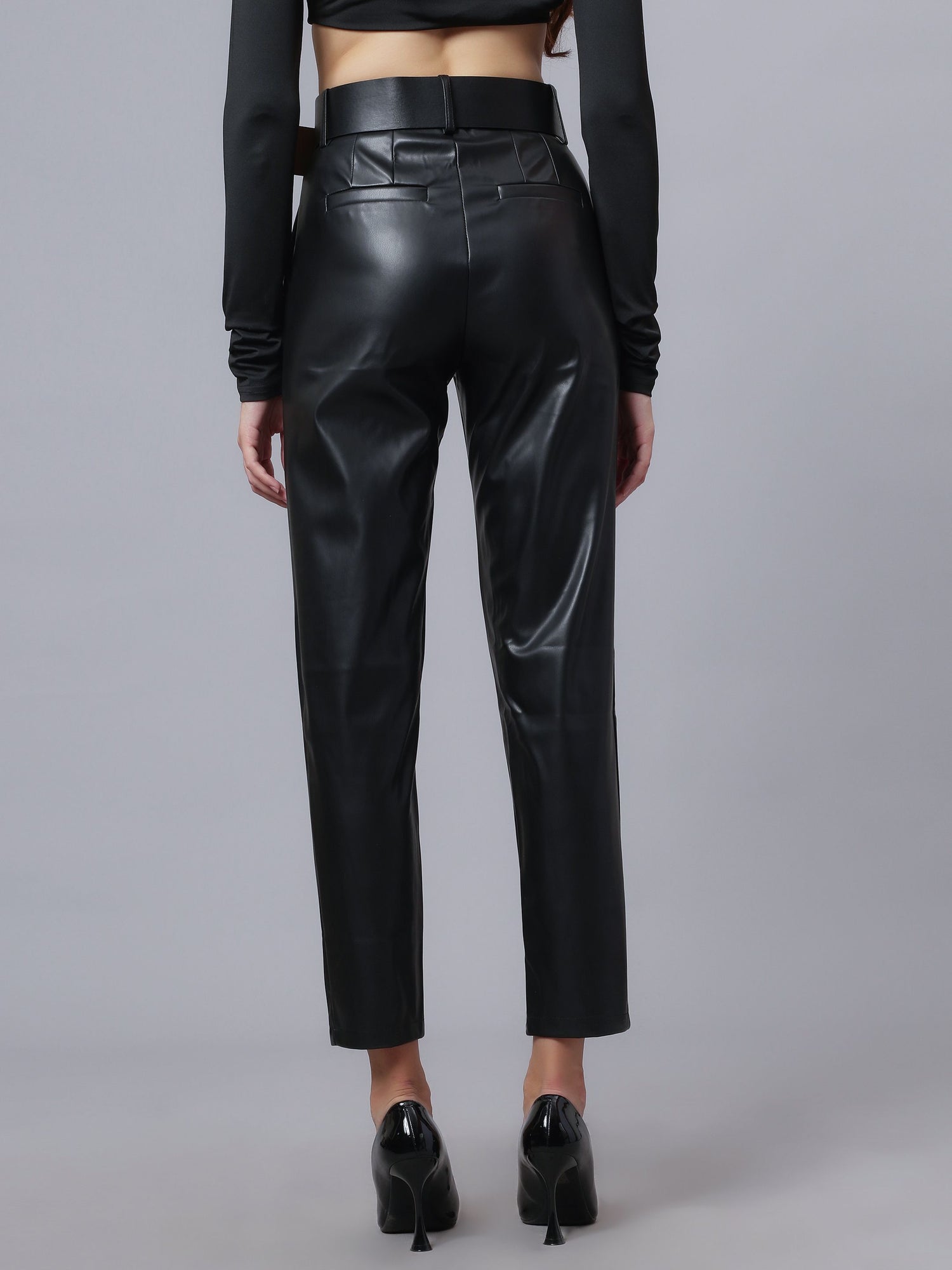 Faux Leather Winter Pants