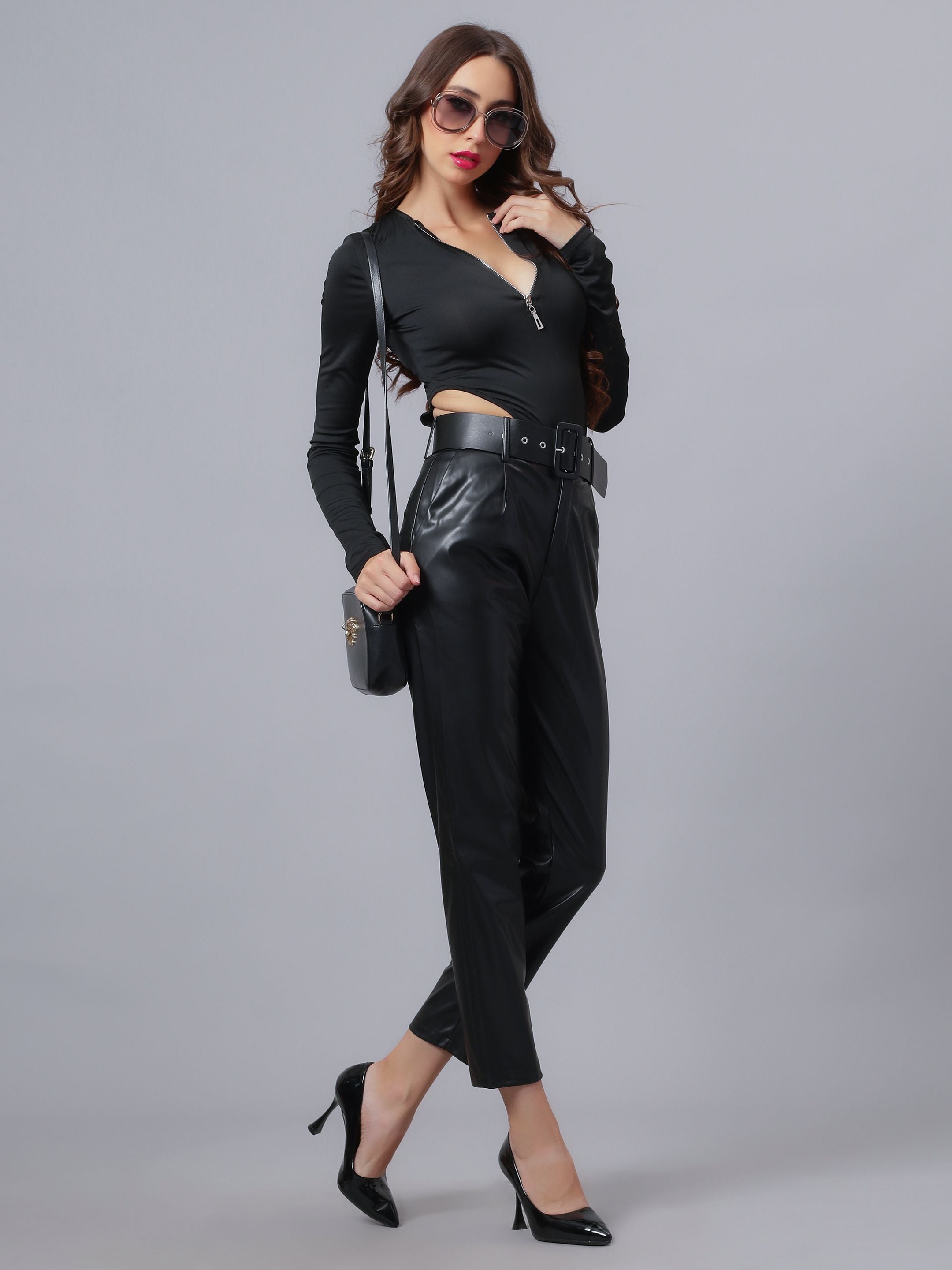 Faux Leather Winter Pants