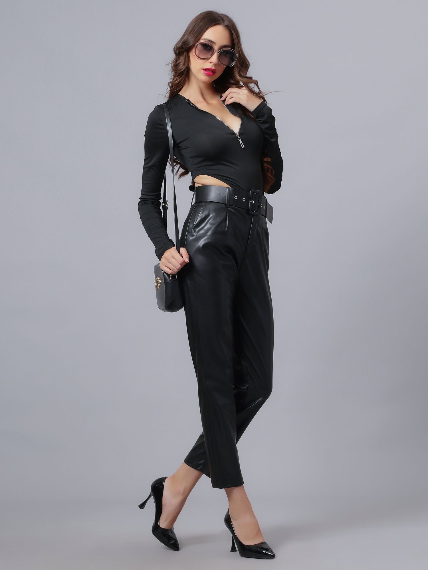 Faux Leather Winter Pants
