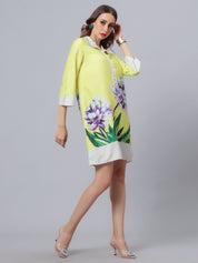 Floral Printed Shirt Dress