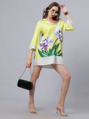 Floral Printed Shirt Dress