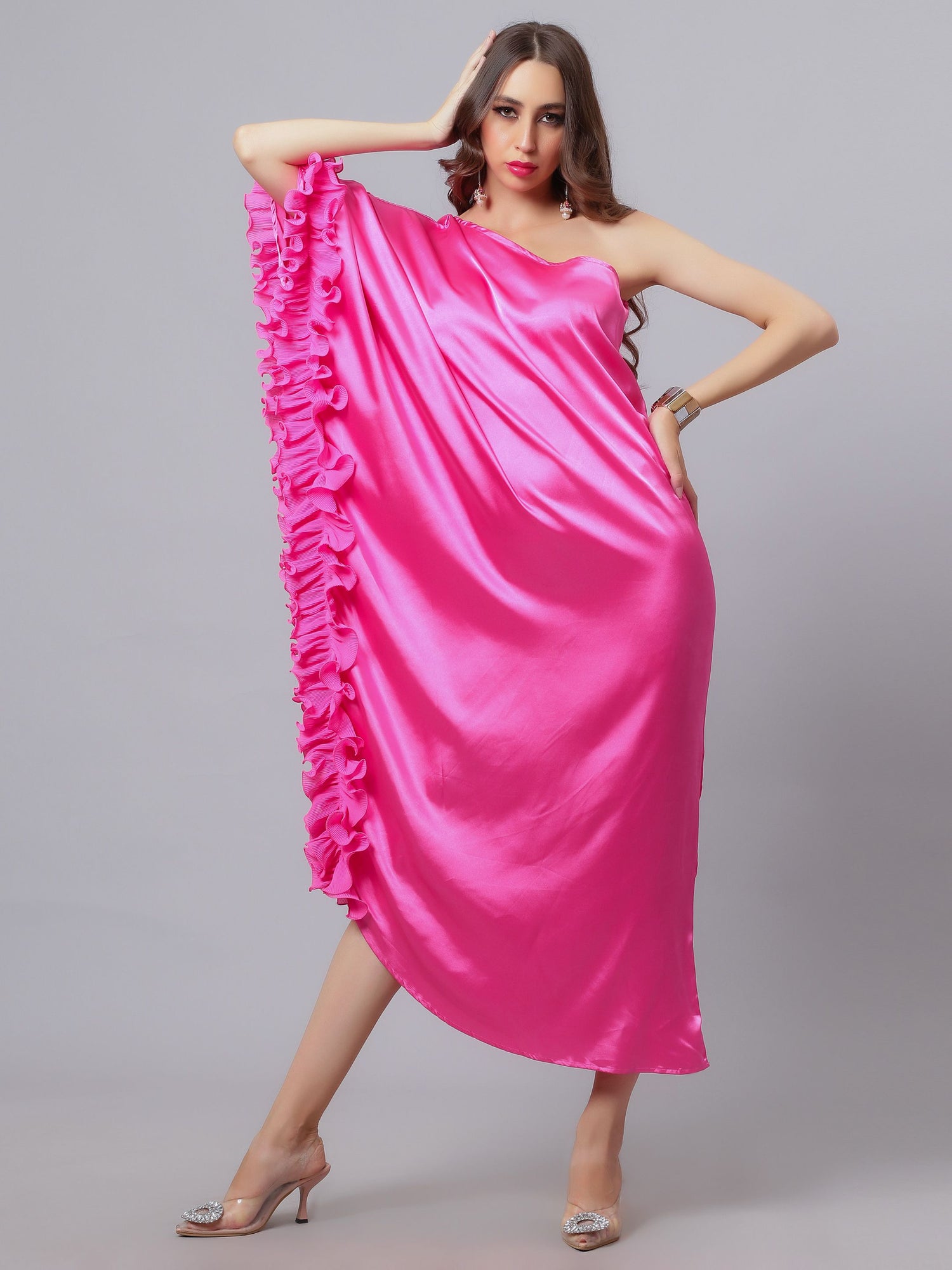 Ruffled Slip Dress