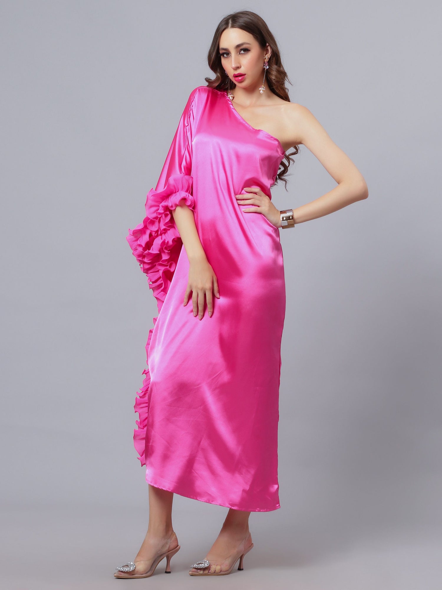 Ruffled Slip Dress