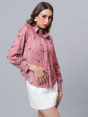 Printed Satin Shirt