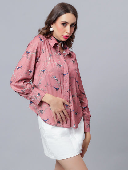 Printed Satin Shirt