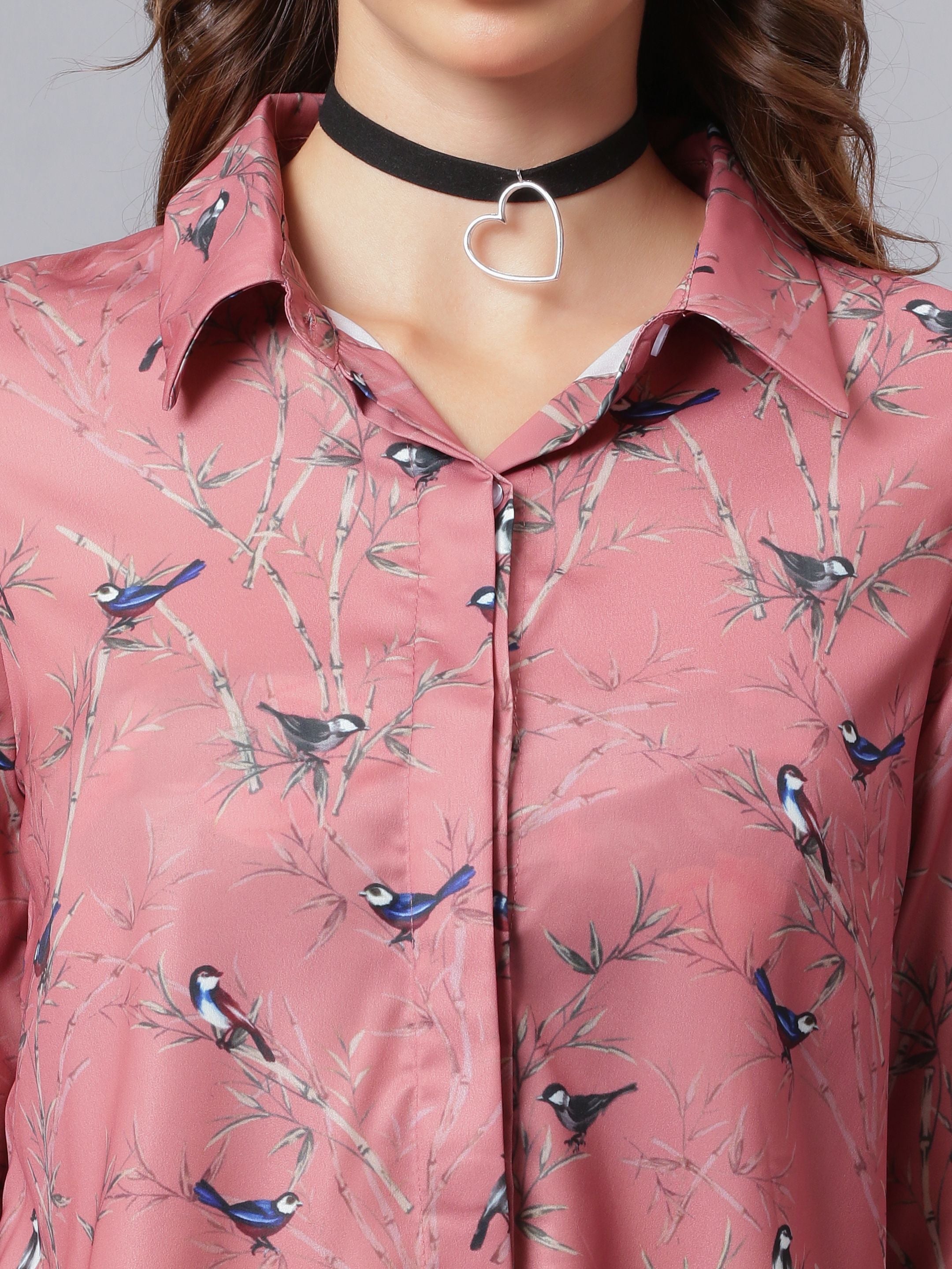 Printed Satin Shirt