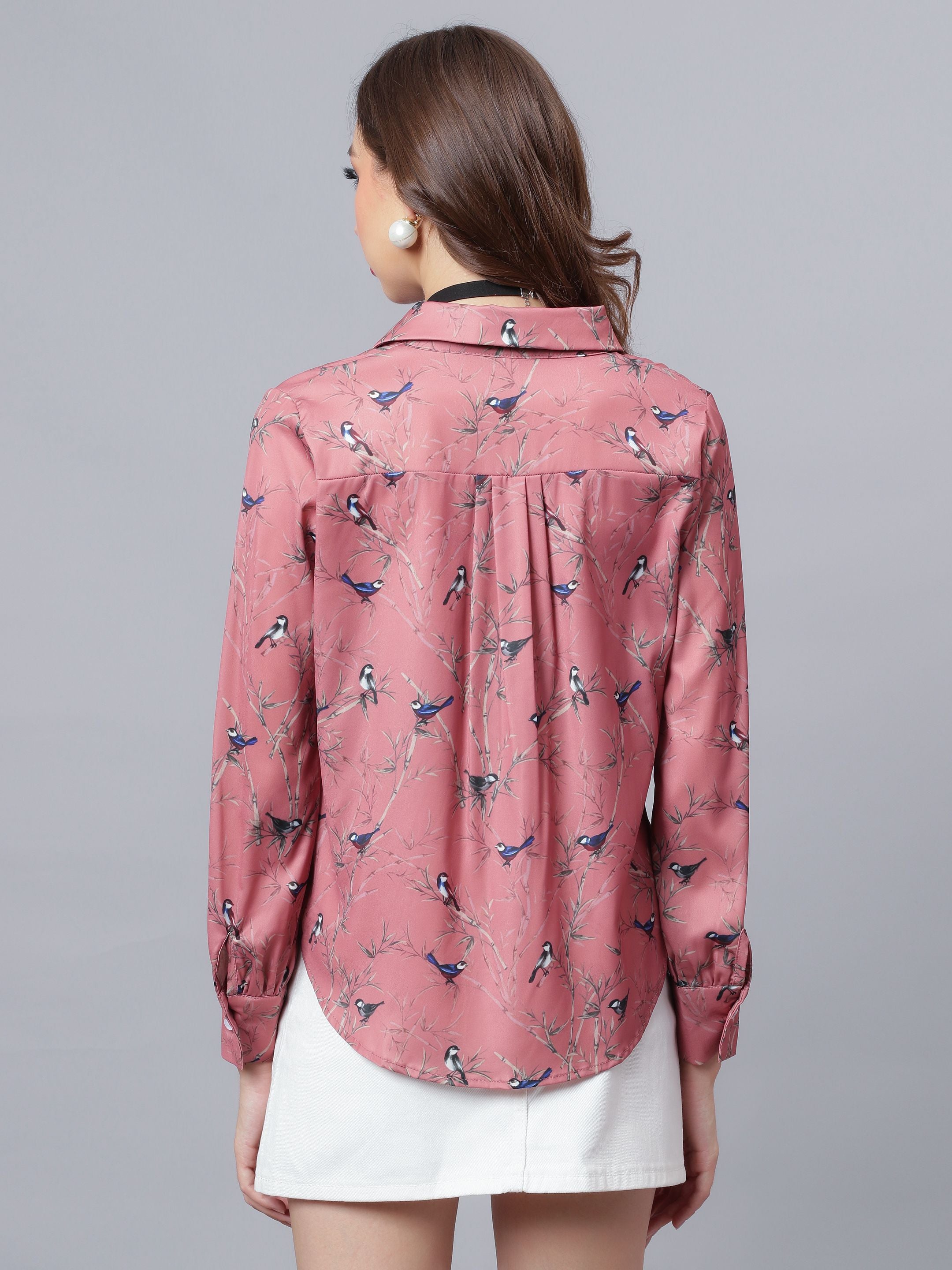 Printed Satin Shirt