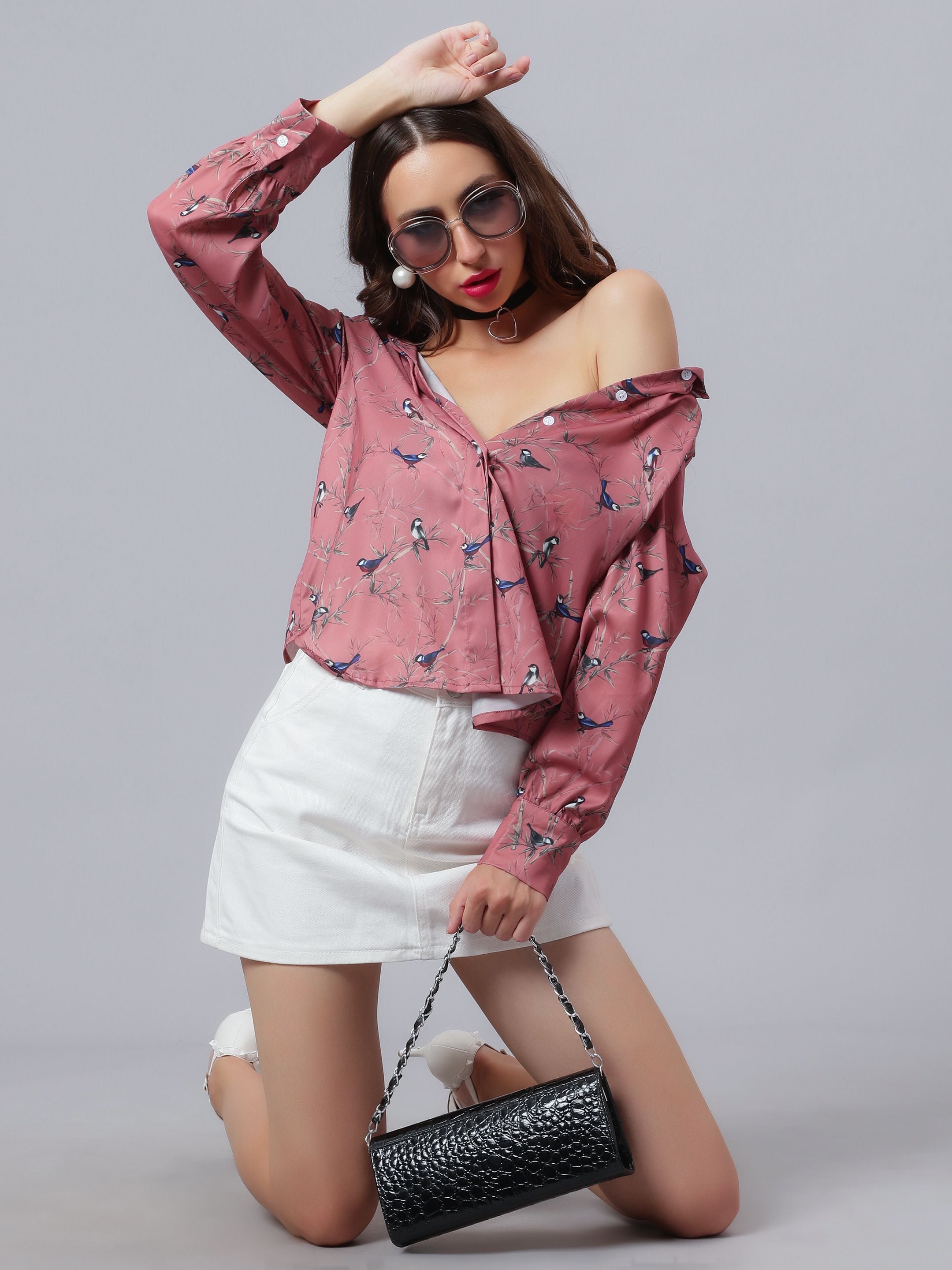 Printed Satin Shirt