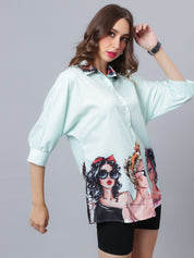Fashionable Girls Printed Shirt