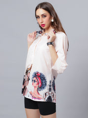 Fashionable Girls Printed Shirt