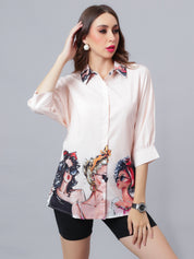 Fashionable Girls Printed Shirt