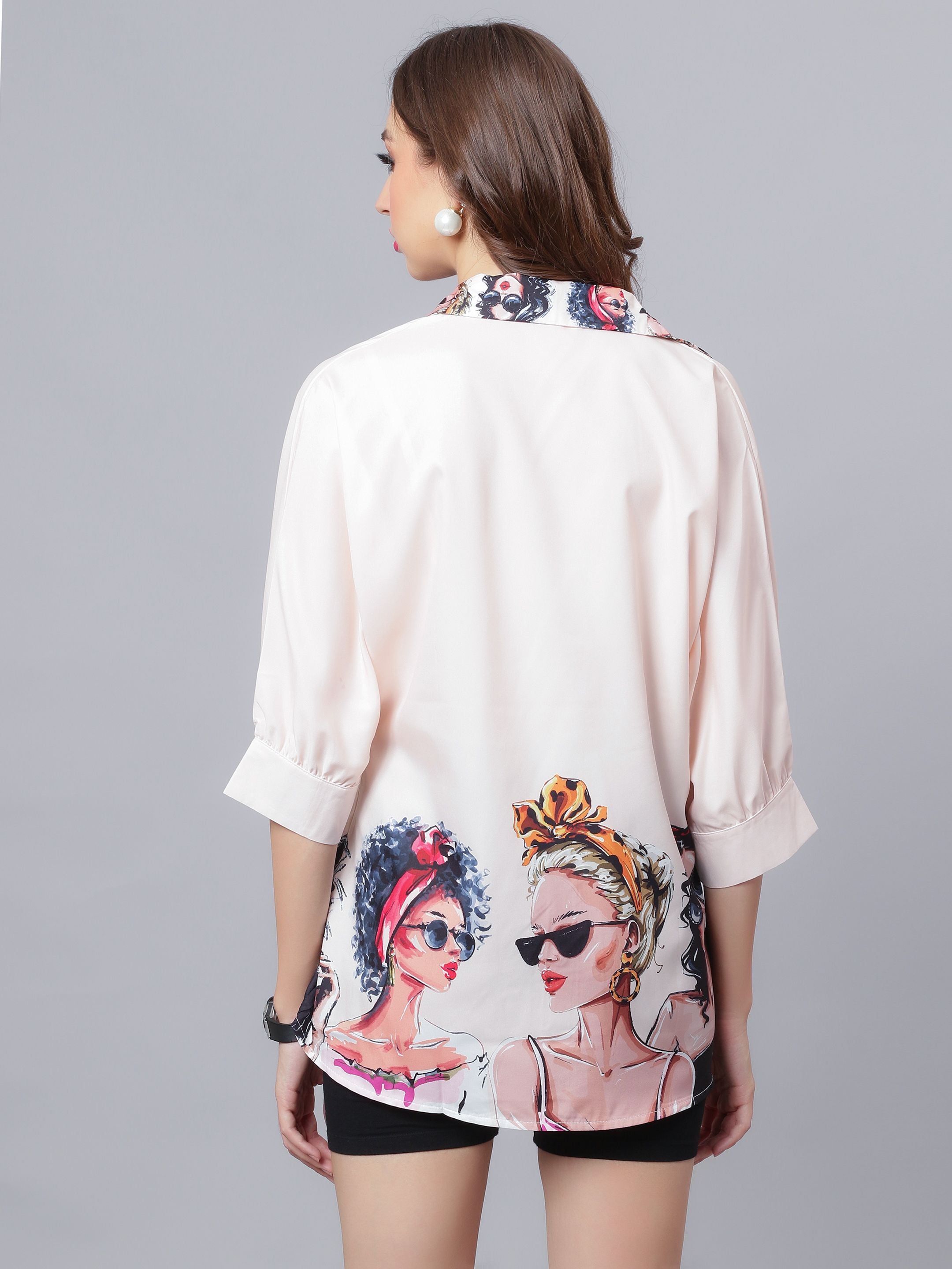 Fashionable Girls Printed Shirt