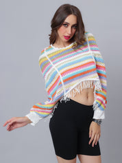 Multicolour Crochet Cape